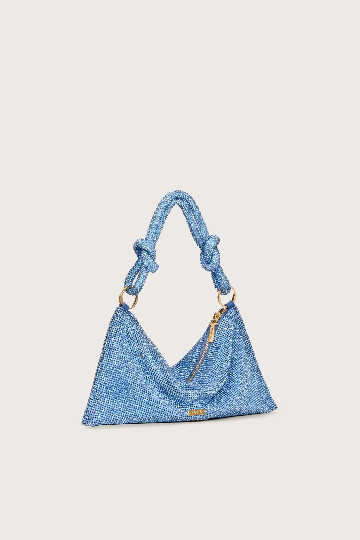 Cult Gaia Shoulder Bags|Mini Bags>HERA NANO RHINESTONE SHOULDER BAG - Light Sapphire