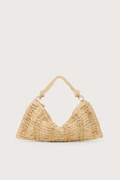 Cult Gaia Shoulder Bags>HERA SHOULDER BAG - RAFFIA Natural