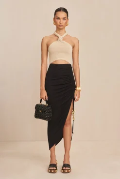 Cult Gaia Bottoms>ICARUS SKIRT - Black