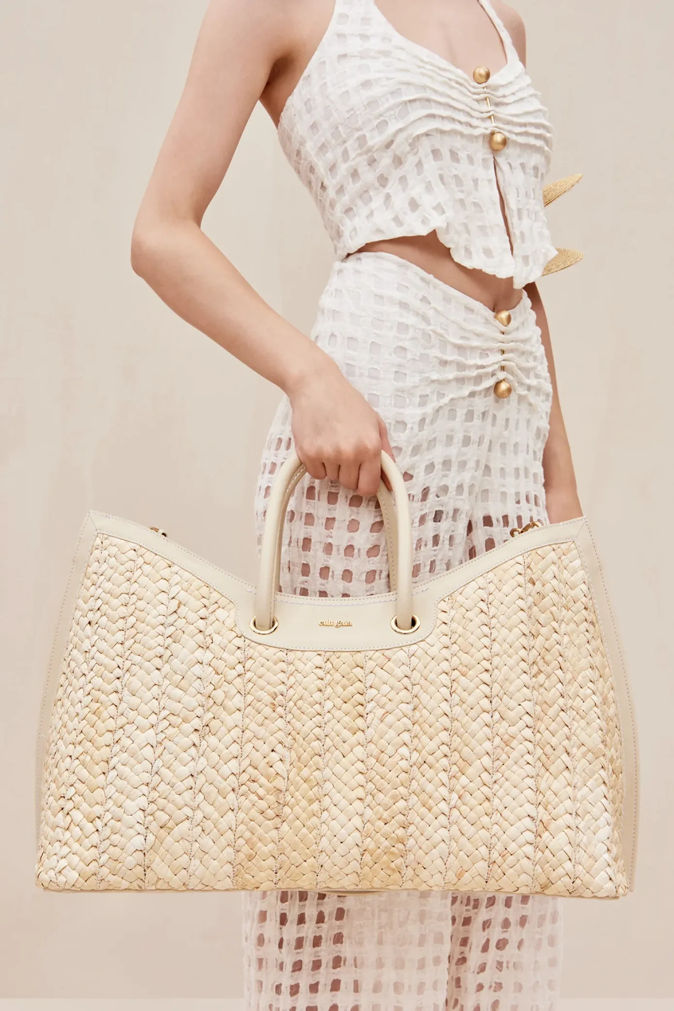Cult Gaia Crossbody Bags>IDALIA WEEKENDER BAG - Natural