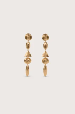Cult Gaia Earrings|Jewelry>ILLENE EARRING - Brushed Brass