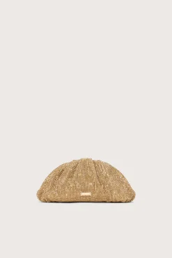 Cult Gaia Clutches>JAALA NANO RHINESTONE CLUTCH - CHAMPAGNE Brass