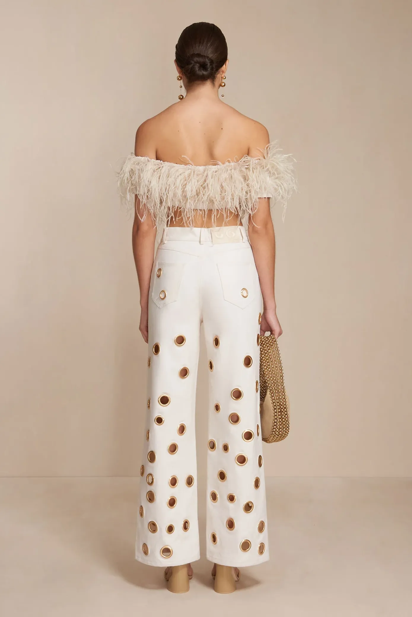 Cult Gaia Bottoms>JAIDEN PANT - Indu Ecru