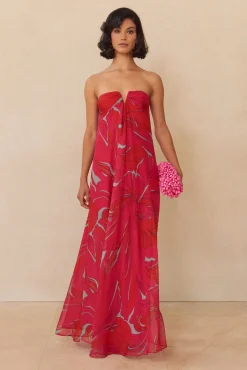 Cult Gaia Gowns>JANELLE GOWN - Chantarelle Pink