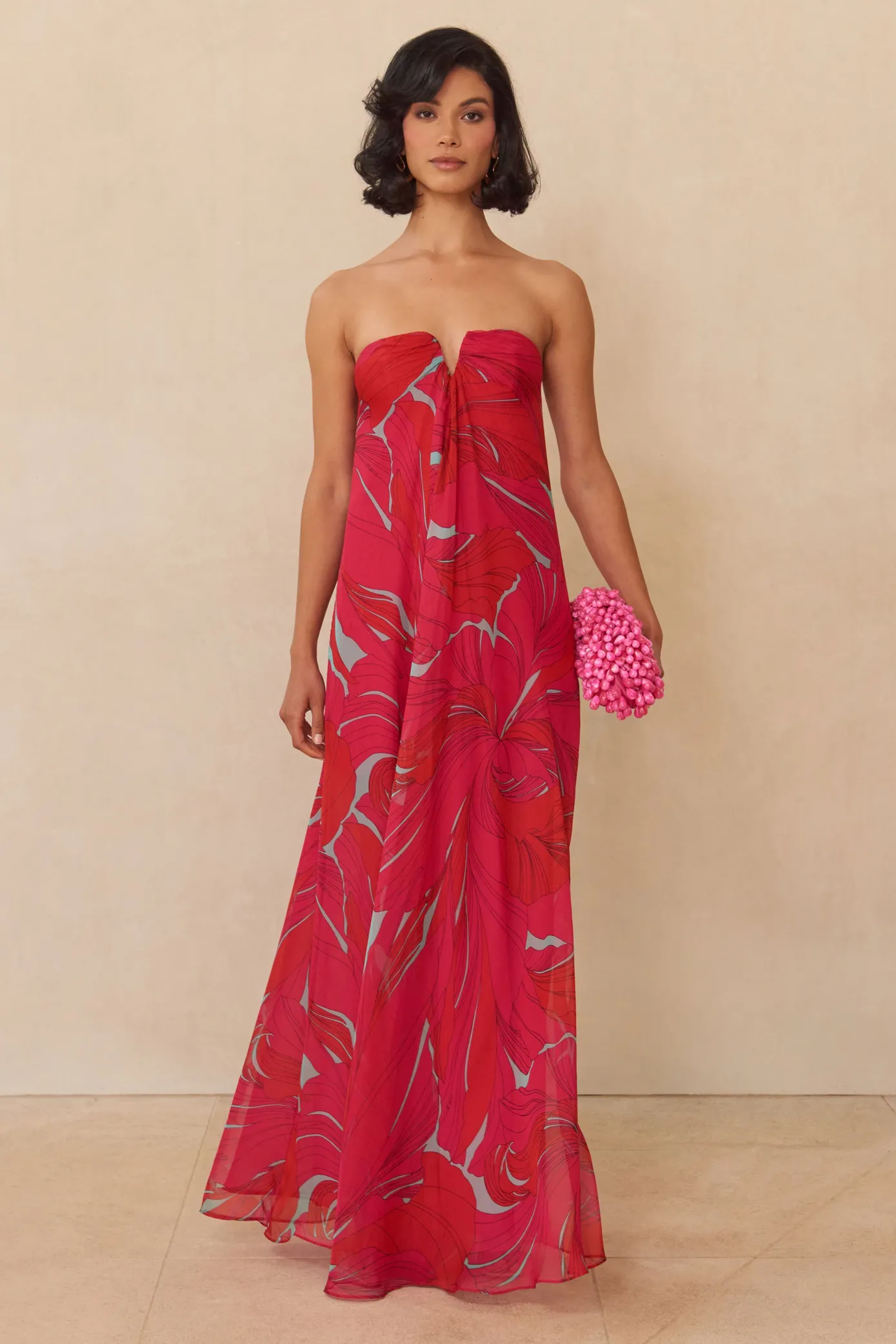 Cult Gaia Gowns>JANELLE GOWN - Chantarelle Pink