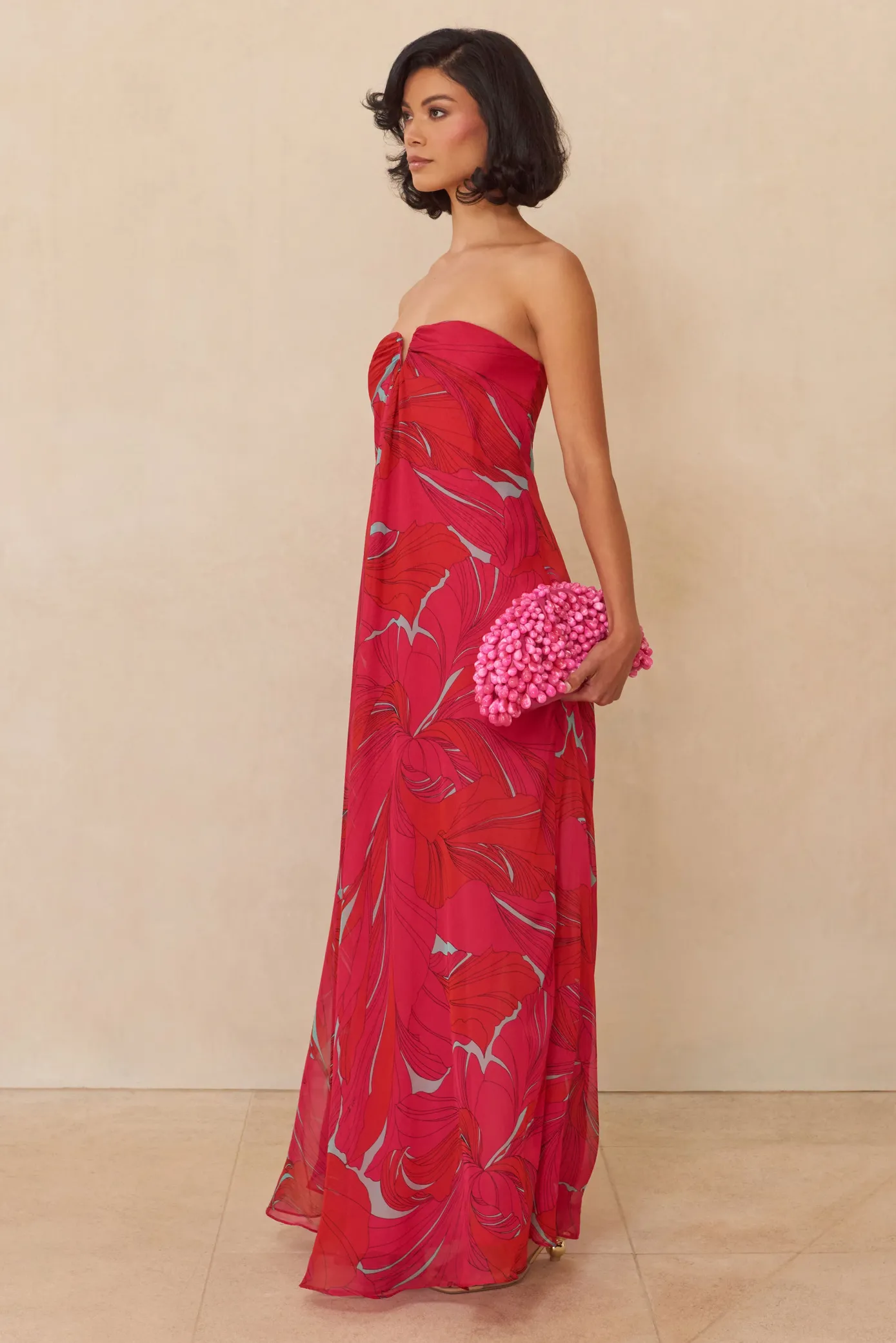 Cult Gaia Gowns>JANELLE GOWN - Chantarelle Pink