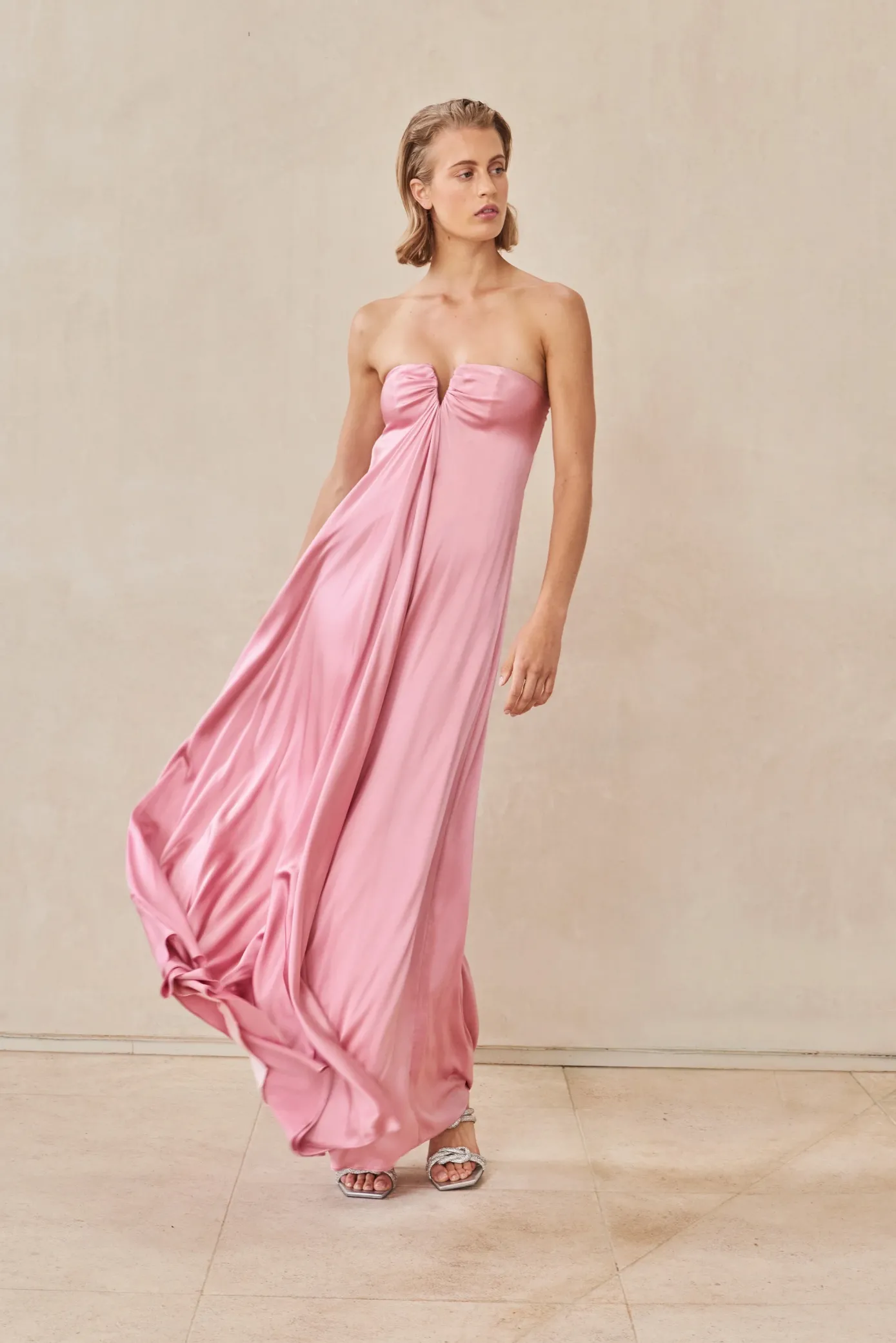 Cult Gaia Gowns>JANELLE GOWN - Shell Pink