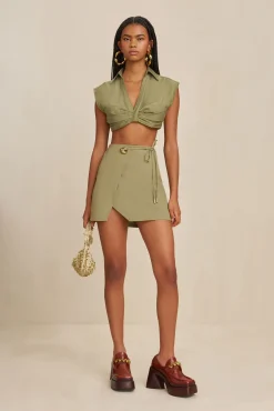 Cult Gaia Tops>JANETTE TOP - Tea