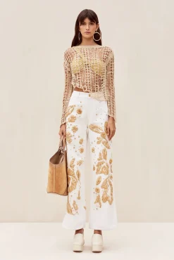 Cult Gaia Bottoms>JARLI PANT - Indu Ecru