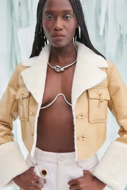 Cult Gaia Outerwear>JAY JACKET - Tawn