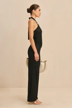 Cult Gaia Sets|Bottoms>JAYLA KNIT PANT - Black
