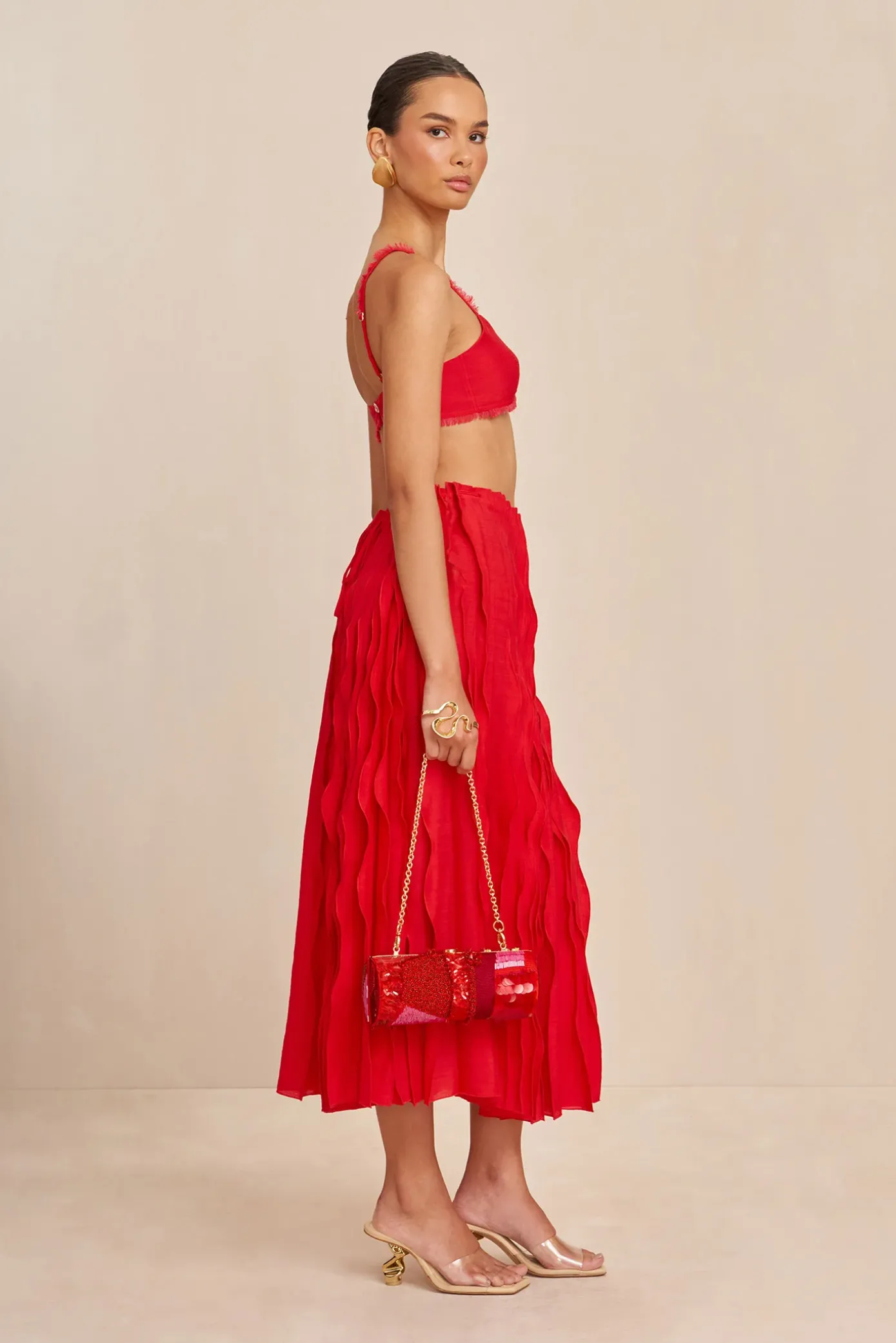 Cult Gaia Sets|Bottoms>JAYLIN SKIRT - Lollipop