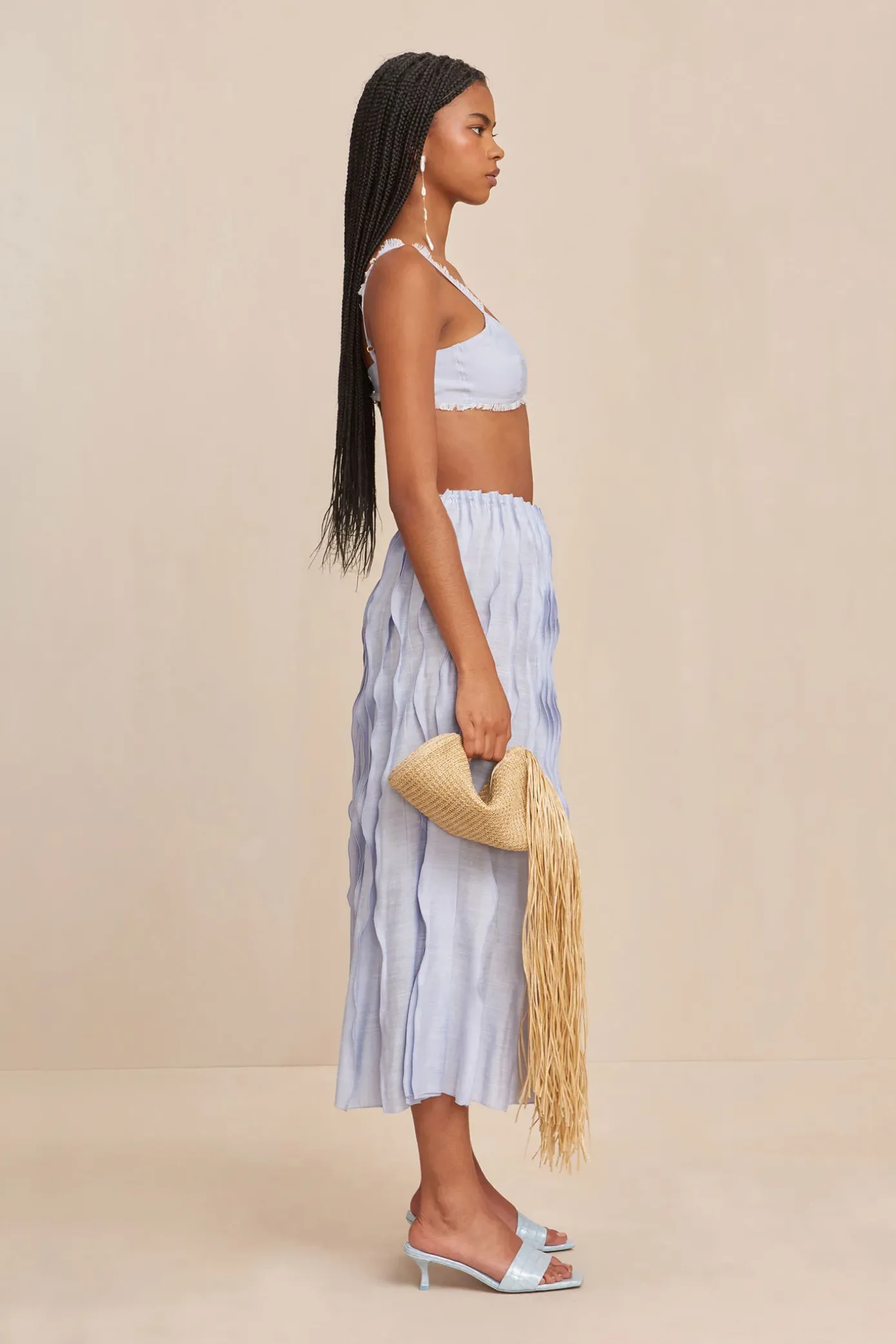 Cult Gaia Sets|Bottoms>JAYLIN SKIRT - Marine