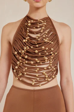Cult Gaia Tops>JONNA TOP - Tavern