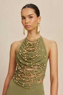 Cult Gaia Tops>JONNA TOP - Tea