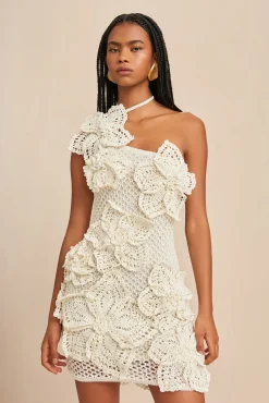 Cult Gaia Dresses>KENDRIA CROCHET DRESS - Off White