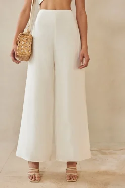 Cult Gaia Sets|Bottoms>KORA PANT - Off White Linen