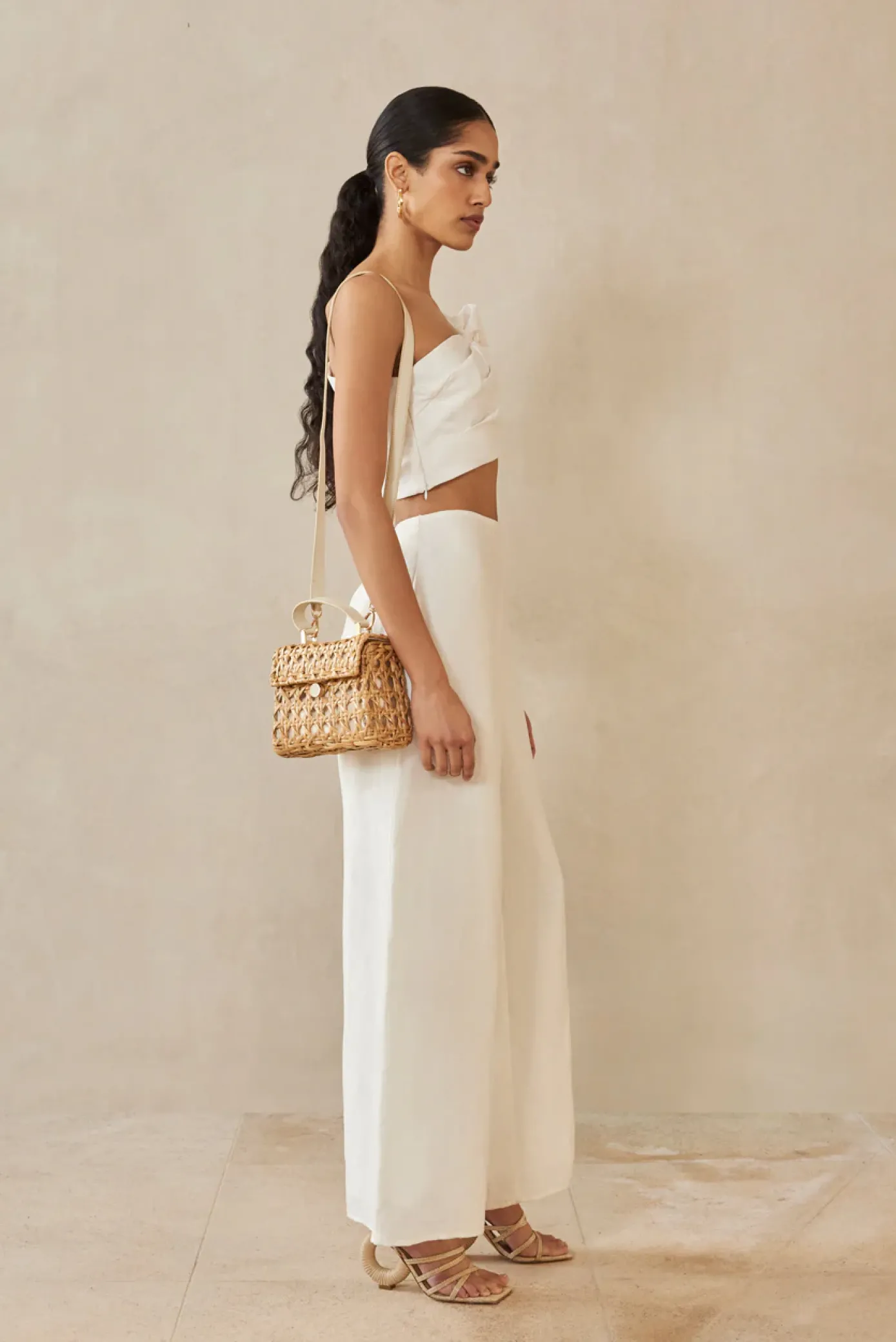 Cult Gaia Sets|Bottoms>KORA PANT - Off White Linen