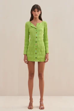 Cult Gaia Dresses>LAFINA DRESS - Lime
