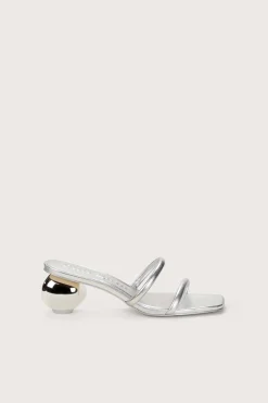 Cult Gaia Sandals|Shoes>LEORA SANDAL - Silver