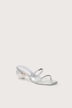 Cult Gaia Sandals|Shoes>LEORA SANDAL - Silver