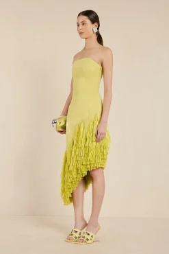 Cult Gaia Gowns|Dresses>LIBBY GOWN - Lemon Sorbet