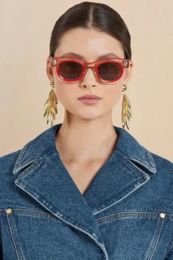 Cult Gaia Sunglasses|Accessories>LILI SUNGLASSES - Champagne