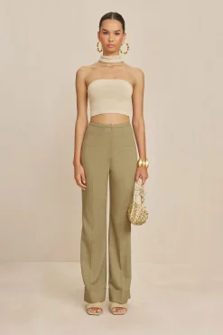 Cult Gaia Bottoms>LINDSEY PANT - Tea