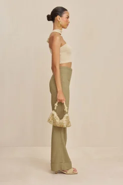 Cult Gaia Bottoms>LINDSEY PANT - Tea