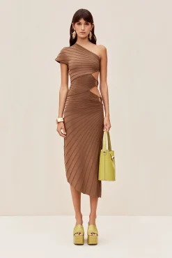 Cult Gaia Knits|Dresses>LURENZ KNIT DRESS - Affogato