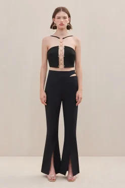Cult Gaia Sets|Tops>MADDIE TOP - Black