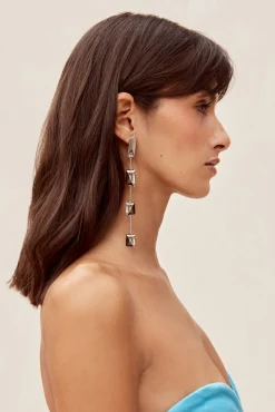 Cult Gaia Earrings|Jewelry>MALAYA EARRING - Shiny Silver
