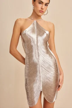 Cult Gaia Dresses>MARA DRESS - Silver