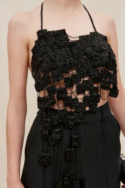 Cult Gaia Tops>MARGAUX TOP - Black