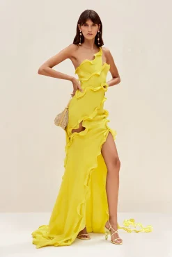 Cult Gaia Gowns|Dresses>MICOLA GOWN - Limoncello
