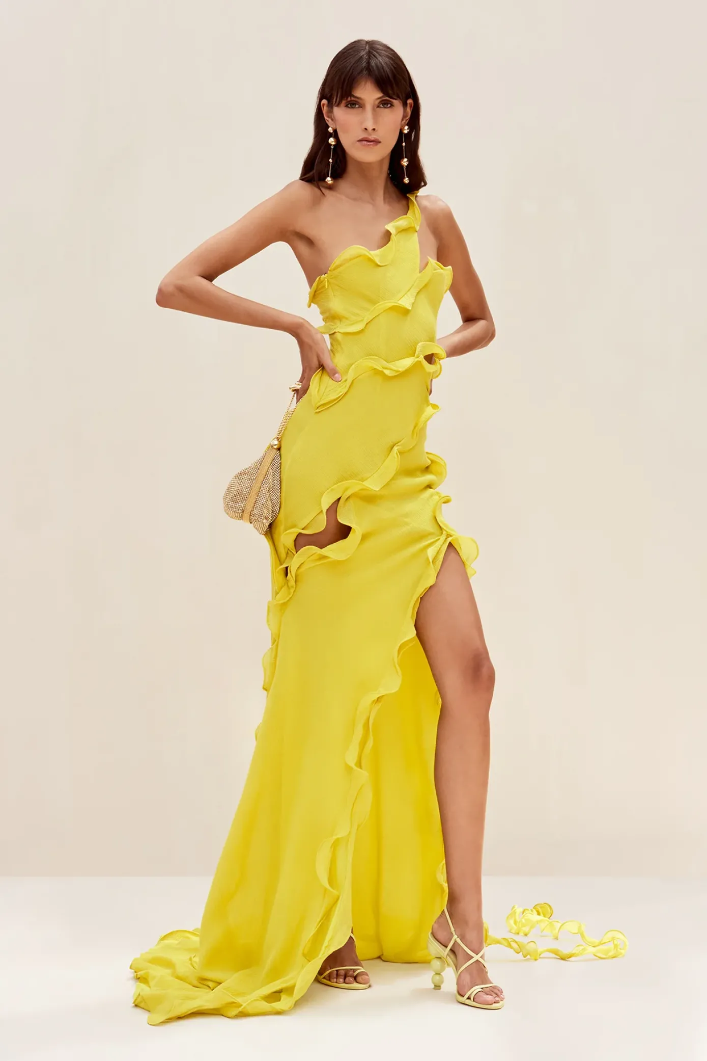 Cult Gaia Gowns|Dresses>MICOLA GOWN - Limoncello