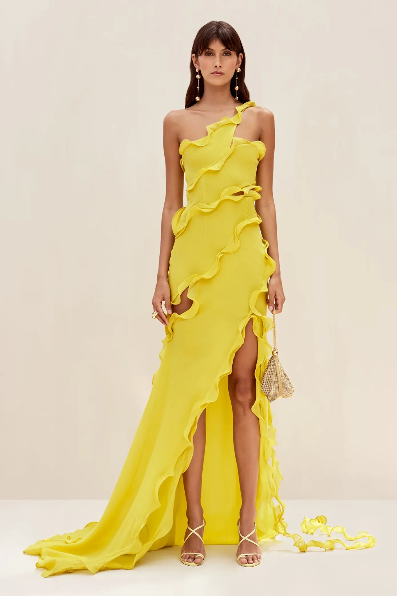 Cult Gaia Gowns|Dresses>MICOLA GOWN - Limoncello