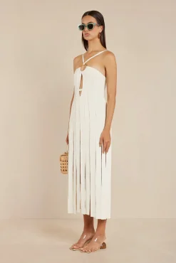 Cult Gaia Cover Ups|Knits>NAIDA KNIT DRESS - Off White