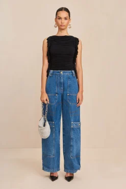 Cult Gaia Tops>NAKIA TOP - Black