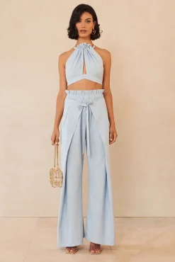 Cult Gaia Bottoms|Sets>NAOMI PANT - Ice Blue