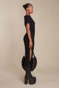 Cult Gaia Knits>NAUNET KNIT DRESS - Black