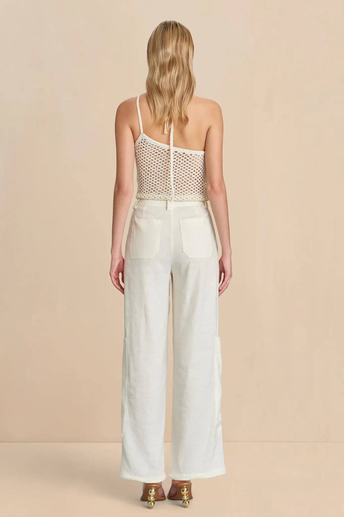 Cult Gaia Tops>NAZANIN CROCHET TOP - Off White