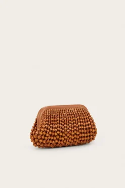 Cult Gaia Clutches>NIA CLUTCH - Chestnut