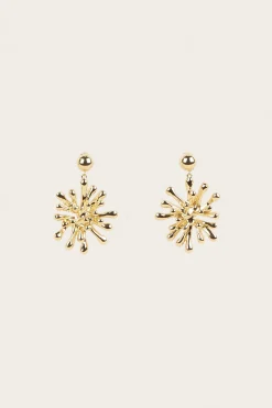 Cult Gaia Earrings|Jewelry>ODEYA EARRING - Shiny Brass