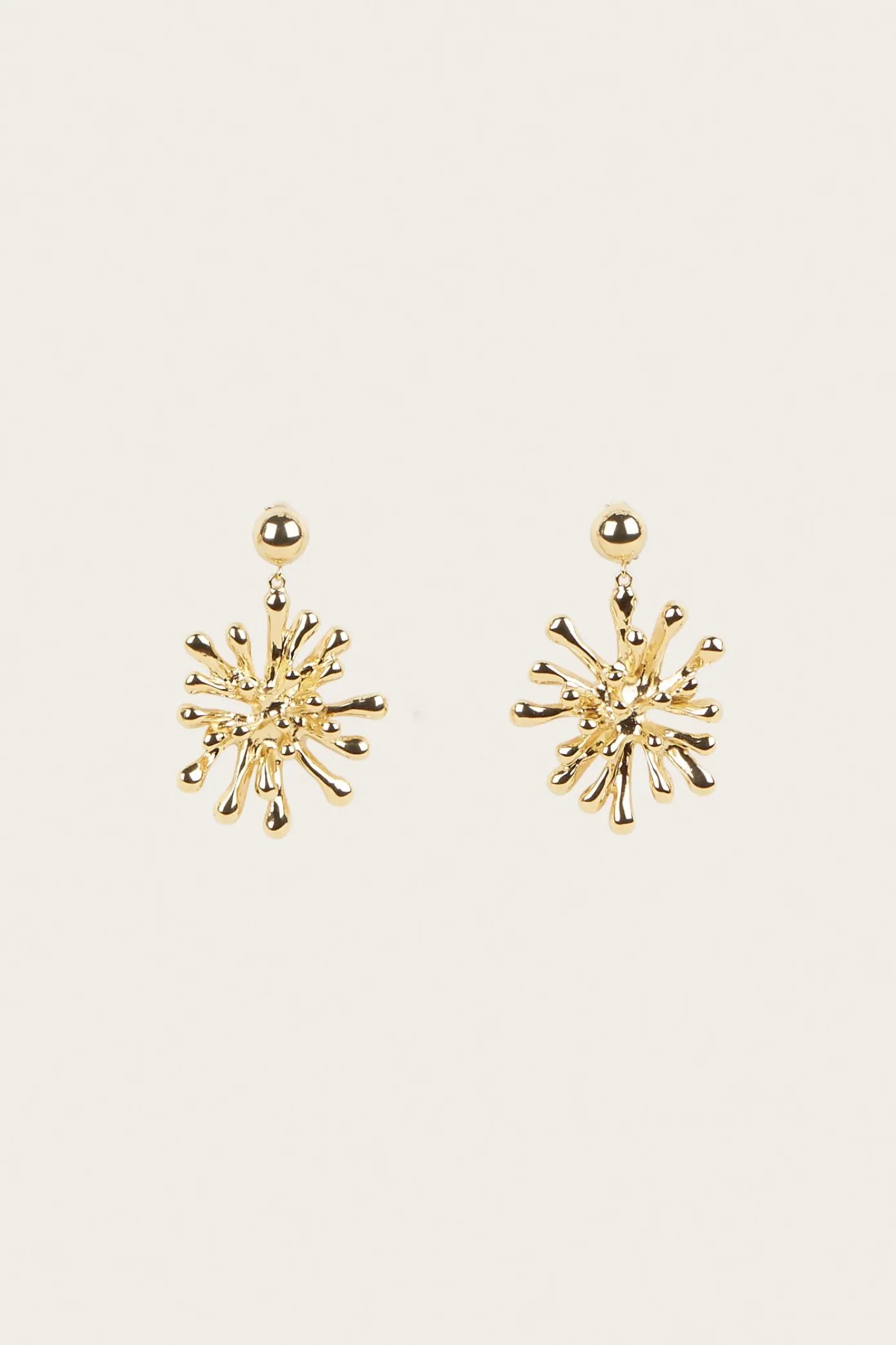 Cult Gaia Earrings|Jewelry>ODEYA EARRING - Shiny Brass