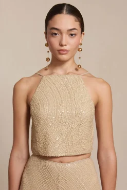 Cult Gaia Tops>POLI TOP - Champagne