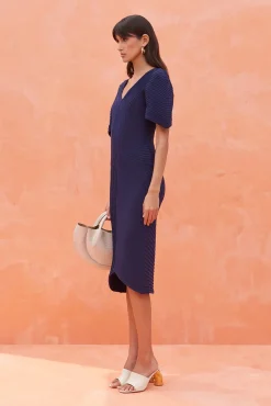 Cult Gaia Knits|Dresses>PYTON KNIT DRESS - Evening Blue