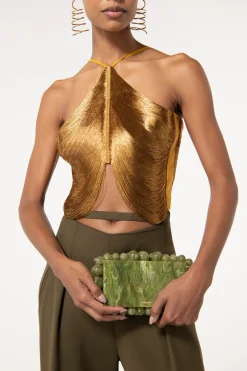 Cult Gaia Tops>QUELLA TOP - Gold