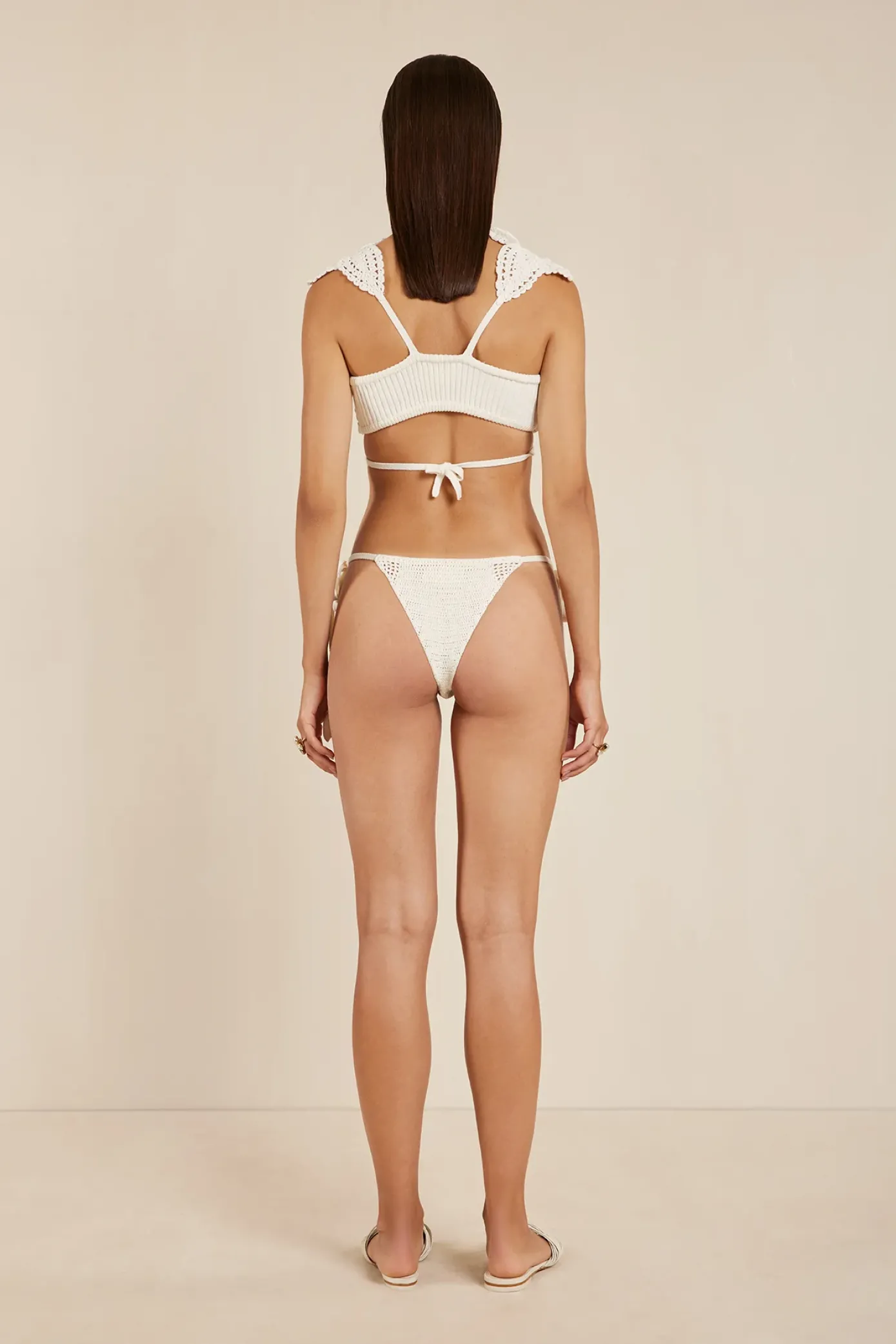 Cult Gaia Bikinis>REINA CROCHET BIKINI TOP - Off White