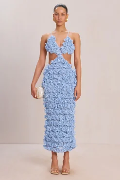 Cult Gaia Dresses>ROMANA CROCHET DRESS - Marine